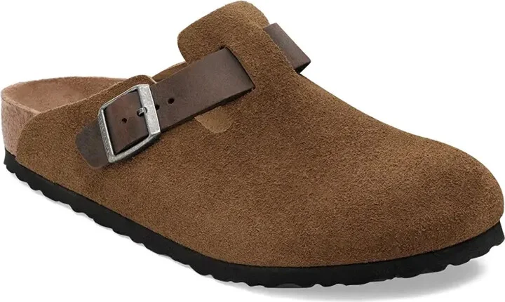 Suede Buckle Clogs - Image 2