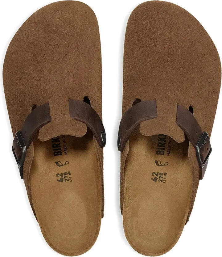 Suede Buckle Clogs - Image 3