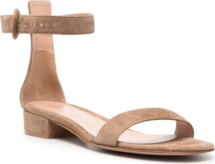 Suede Buckle-Fastening Sandals - Image 2