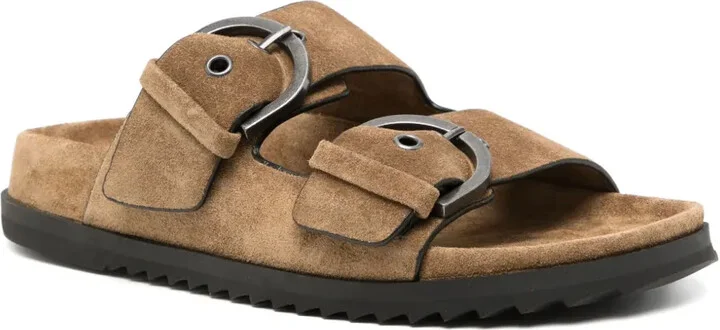 Suede Buckle Sandals - Image 2