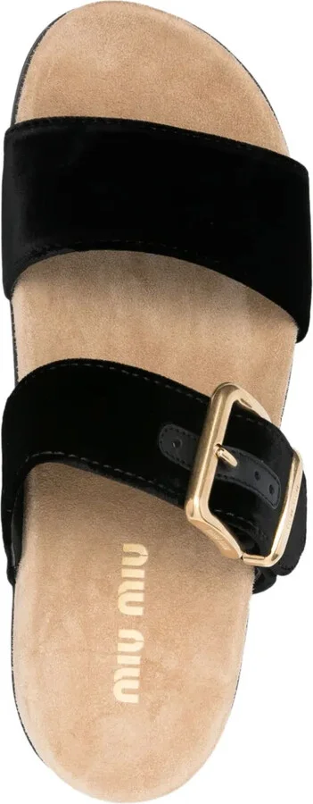 Suede Buckle Sandals - Image 4
