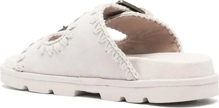 Suede Buckle Slides - Image 3