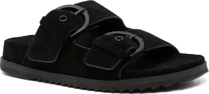 Suede Buckle Slides - Image 2