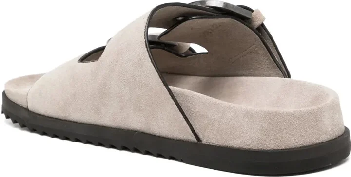 Suede Buckle Slides - Image 3