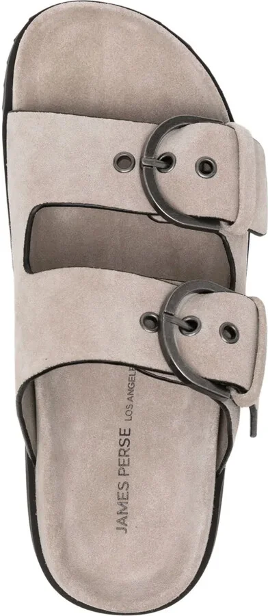 Suede Buckle Slides - Image 4