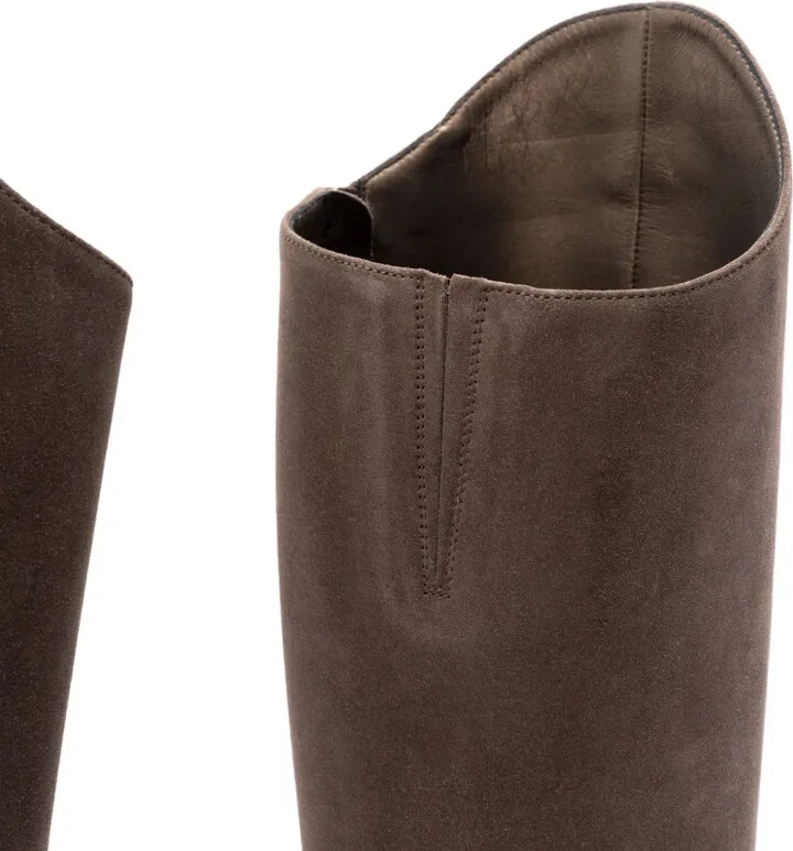 Suede Buckled Boots - Image 4