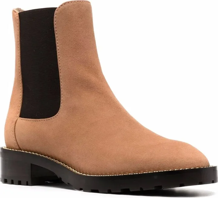 Suede Chain-Link Chelsea Boots - Image 2