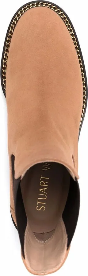 Suede Chain-Link Chelsea Boots - Image 4