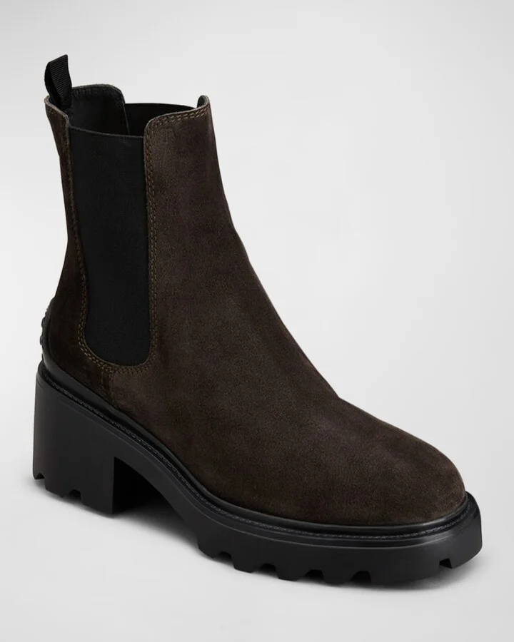 Suede Chelsea Ankle Booties - Image 2