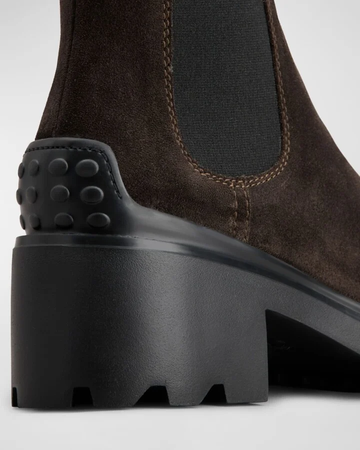 Suede Chelsea Ankle Booties - Image 3