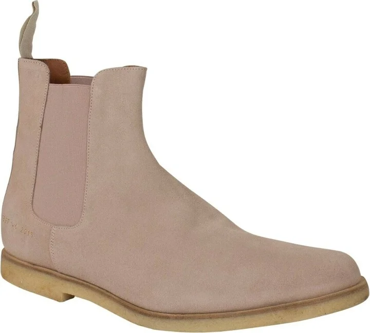 Suede 'chelsea' Blush Ankle Boots