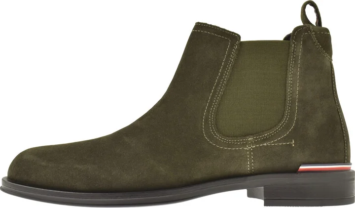Suede Chelsea Boots Green