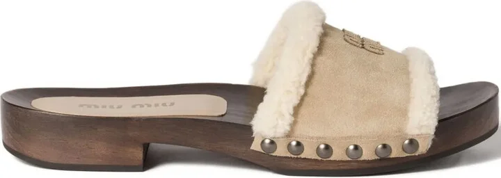 Suede Clog Sandals