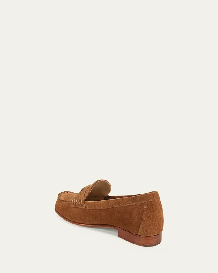 Suede Coin Penny Loafers - Image 3