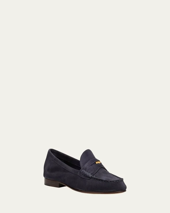 Suede Coin Penny Loafers - Image 4
