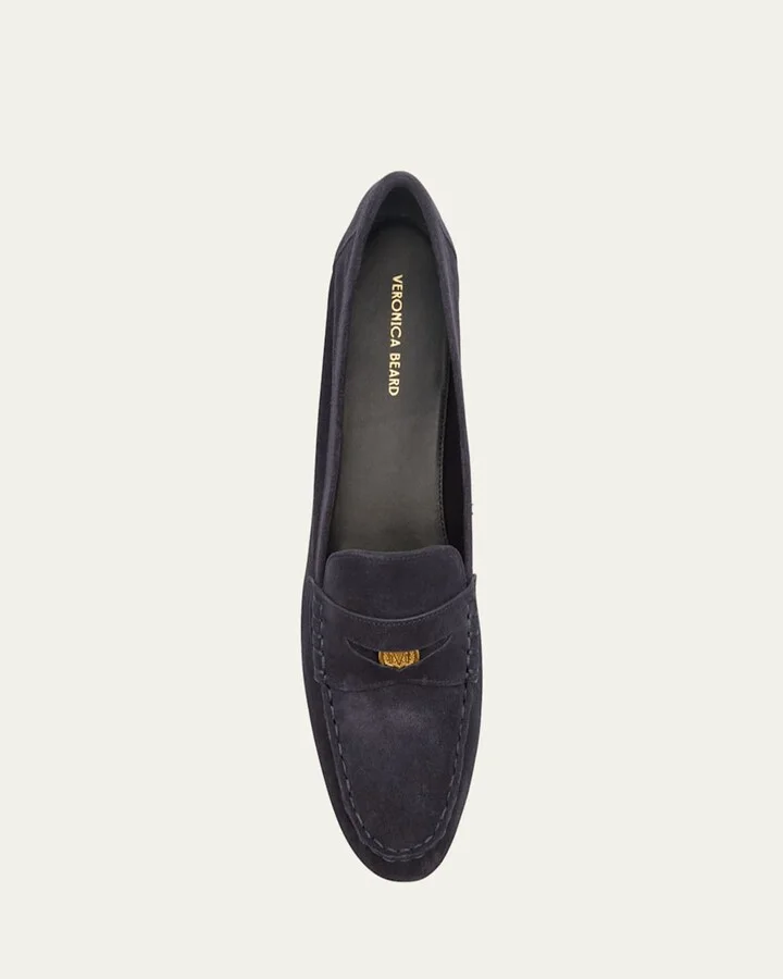 Suede Coin Penny Loafers - Image 7