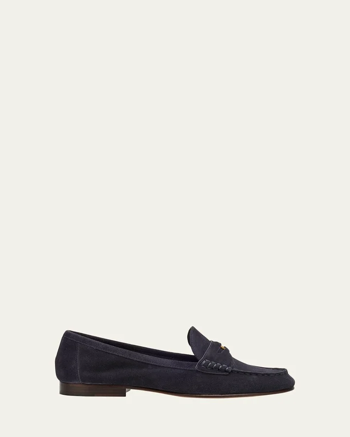 Suede Coin Penny Loafers