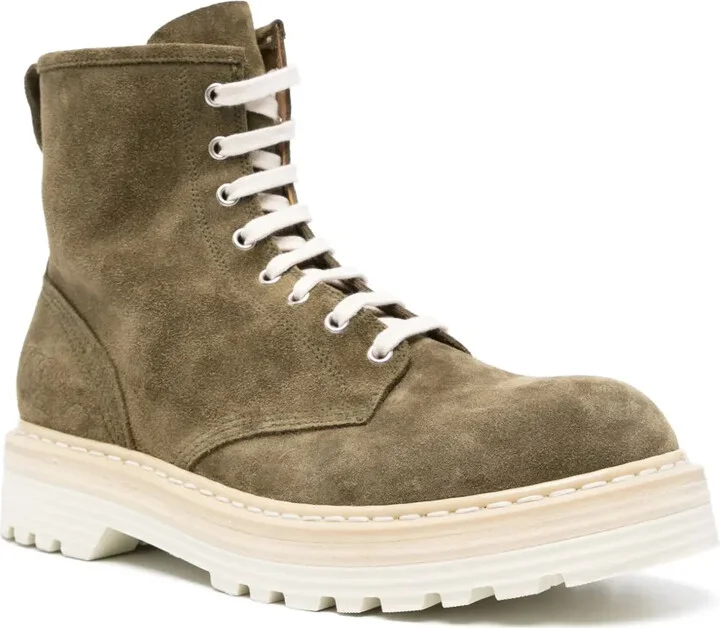 Suede Combat Boots - Image 2