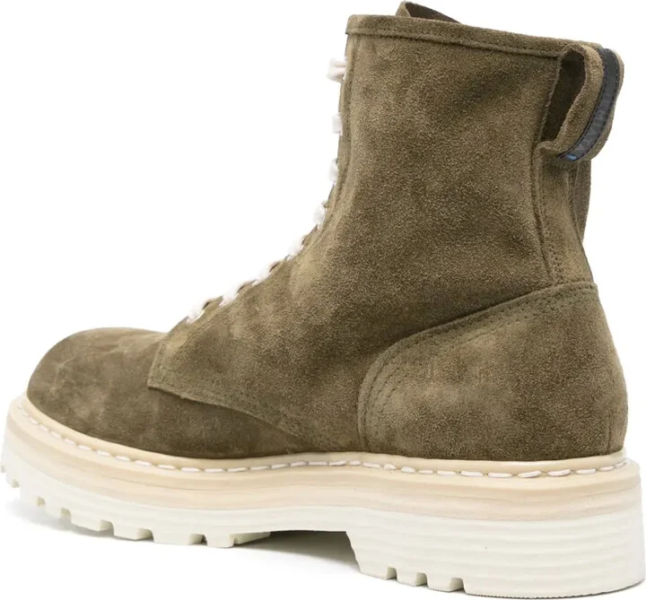 Suede Combat Boots - Image 3