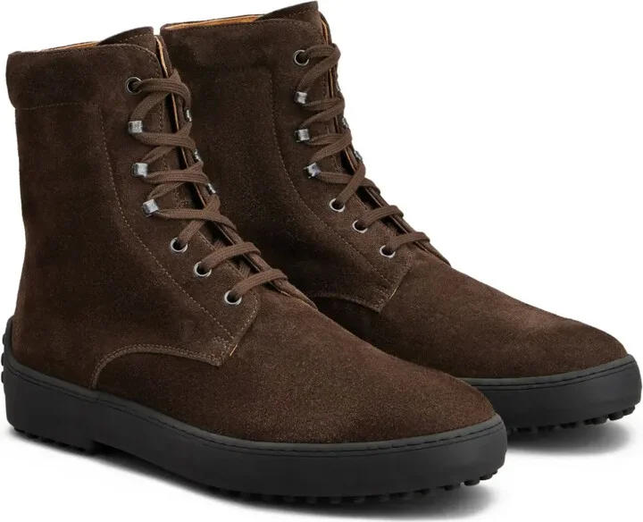 Suede Combat Boots - Image 2