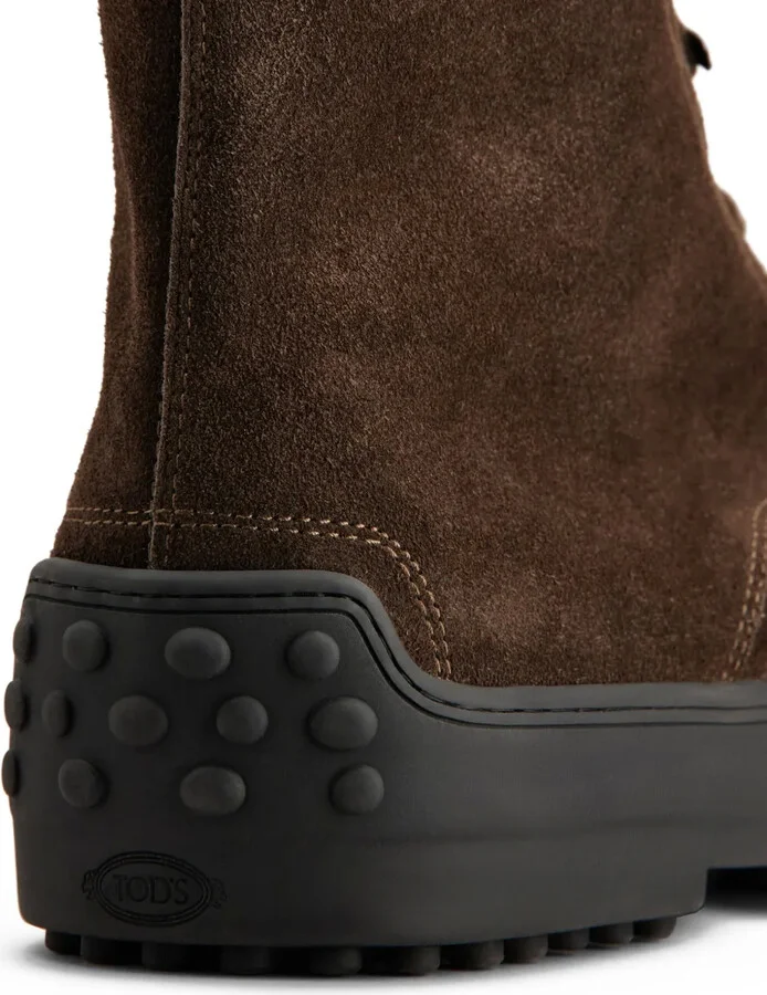 Suede Combat Boots - Image 5