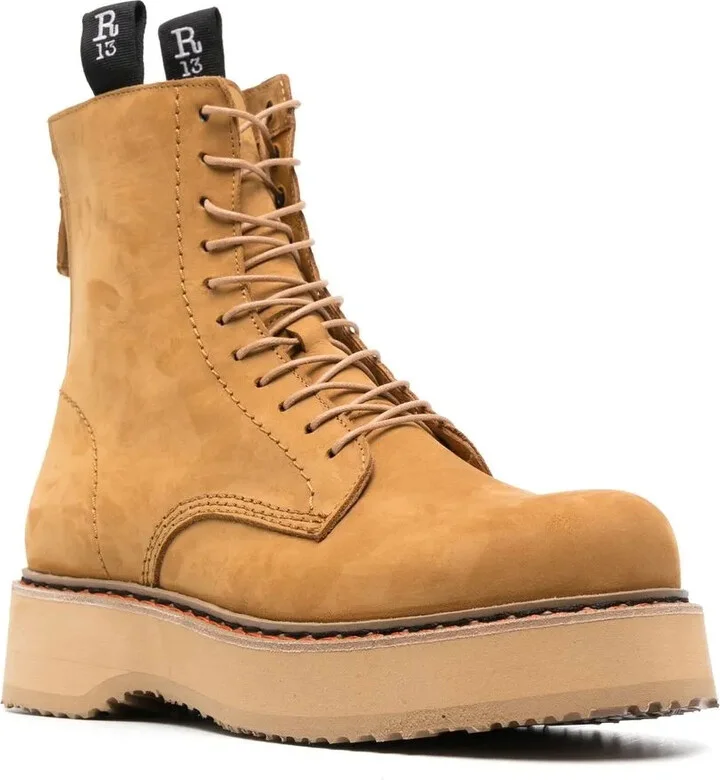Suede Combat Boots - Image 2