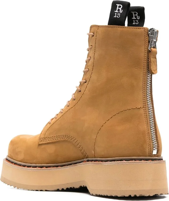 Suede Combat Boots - Image 3