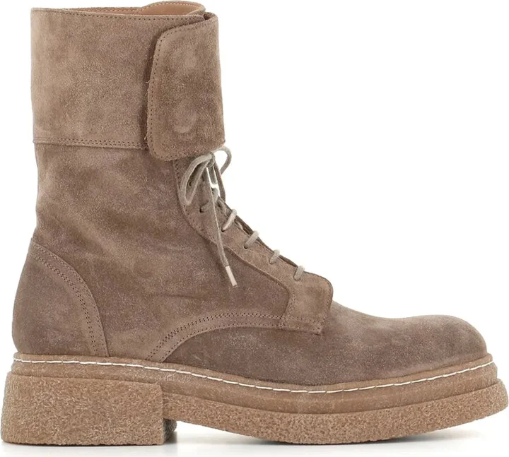 Suede Combat Boots