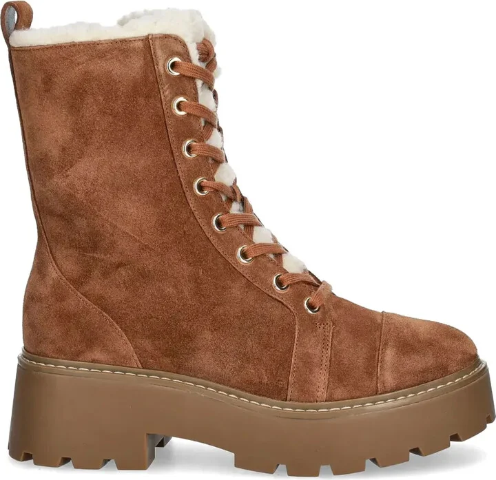 Suede Combat Boots