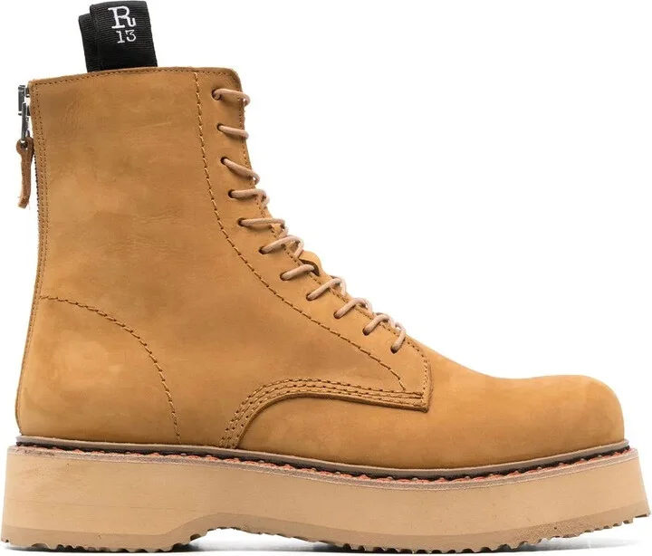 Suede Combat Boots
