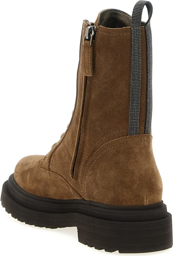 Suede Combat Boots Monile - Image 3