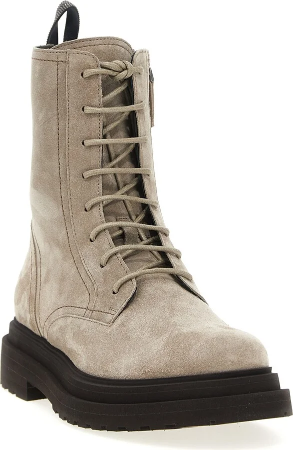 Suede Combat Boots Monile - Image 2