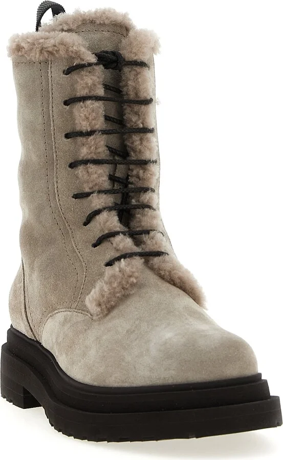Suede Combat Boots Monile - Image 2