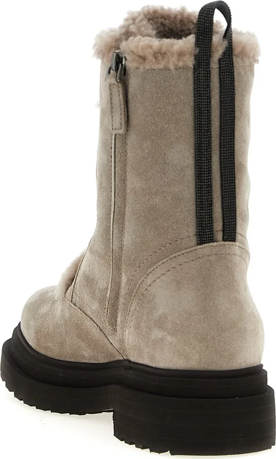 Suede Combat Boots Monile - Image 3