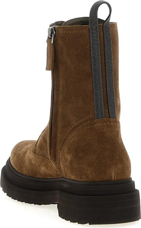 Suede Combat Boots Monile - Image 3