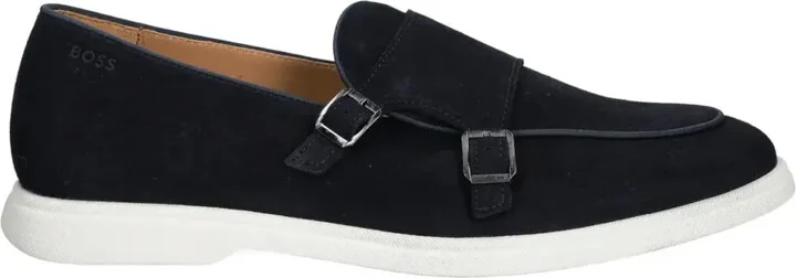 Suede Contrasting-Sole Monk Shoes
