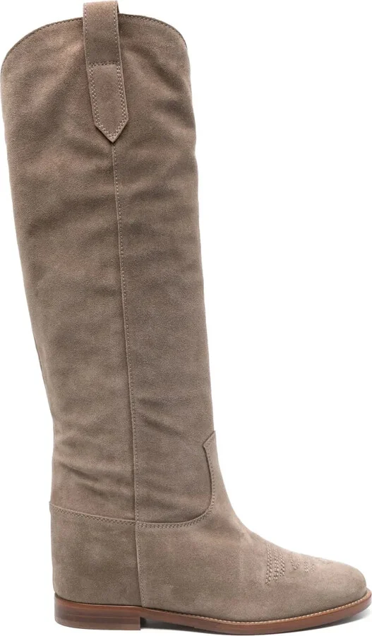 Suede Cowboy Boots