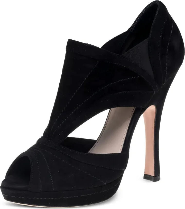 Suede Cut-Out Platform Booties - Image 2