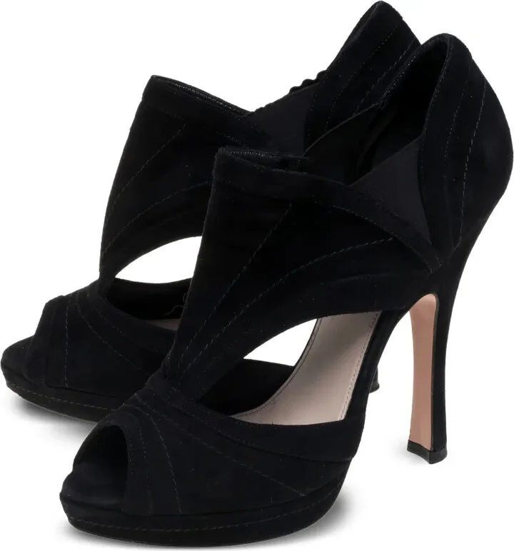Suede Cut-Out Platform Booties - Image 3