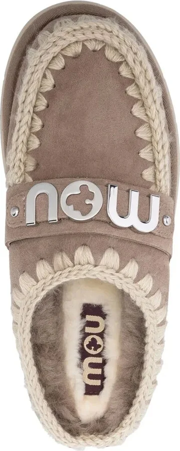Suede Decorative-Stitch Mules - Image 4