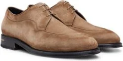 Suede Derby shoes- Beige Men's Business Shoes size 9