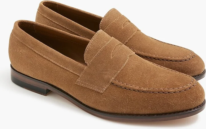 Suede dress loafers