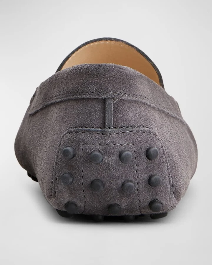 Suede Driver Penny Loafers - Image 3