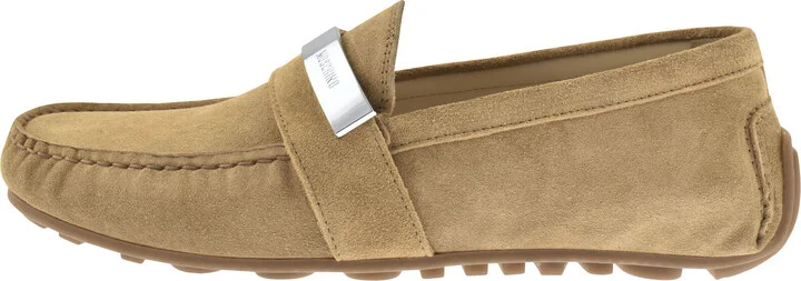Suede Driver Shoes Beige