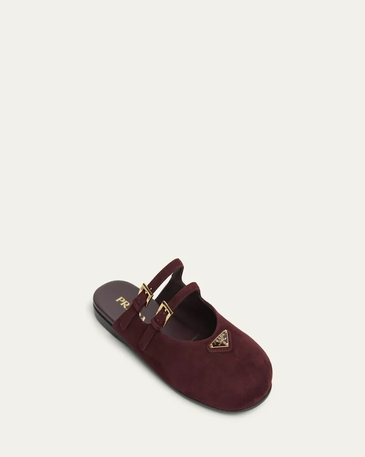 Suede Dual Mary Jane Ballerina Mules - Image 2
