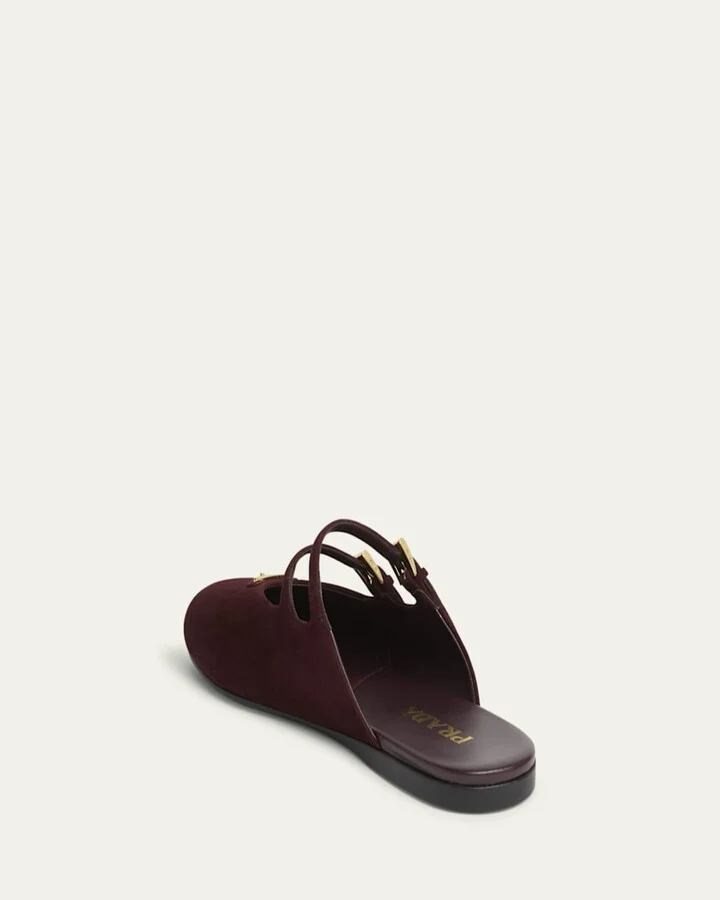 Suede Dual Mary Jane Ballerina Mules - Image 3