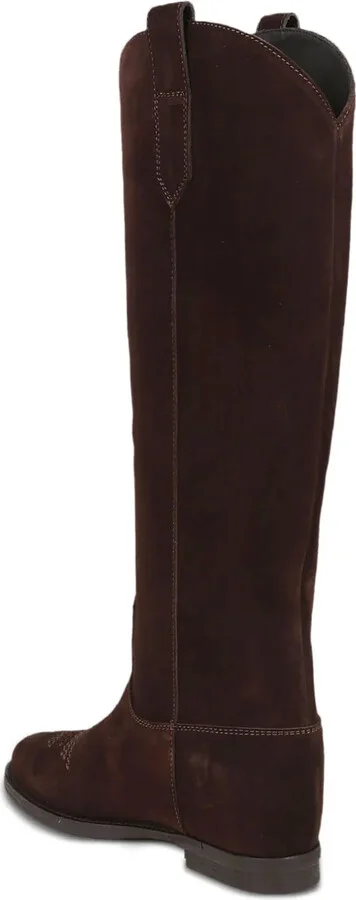 Suede Embroidered Boots - Image 3