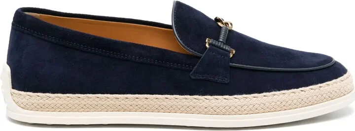 Suede Espadrille Loafers