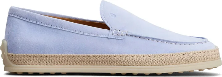 Suede Espadrille Loafers