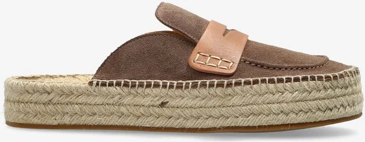 Suede Espadrille Mules